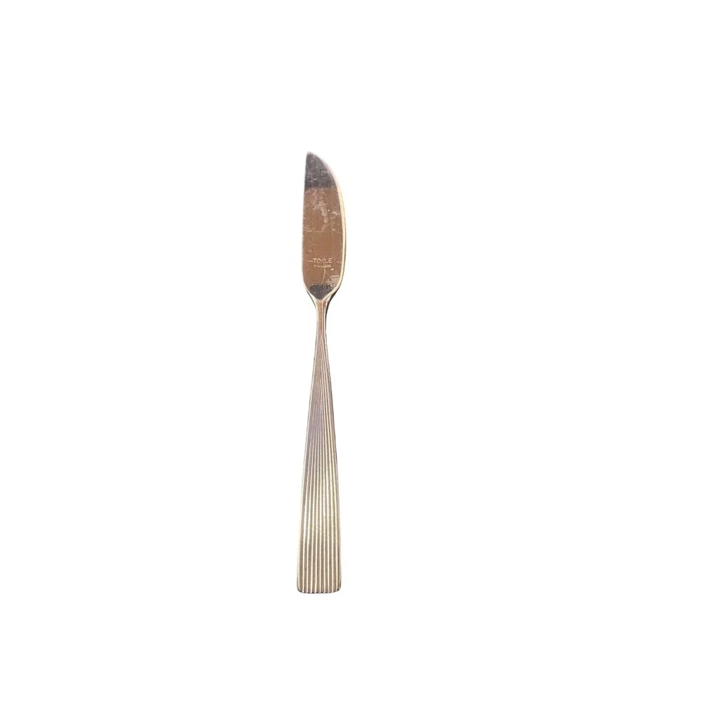 Towle Stainless Steel Butter Knife Silverware with Ribbed‎ Handle